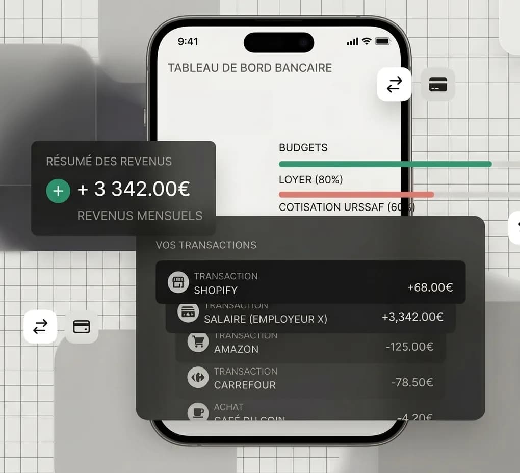 Interface agrégation bancaire Klark